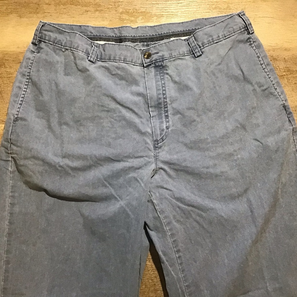 LL Bean Mens Canvas Pants Natural Fit Size 36x32 Light Blue